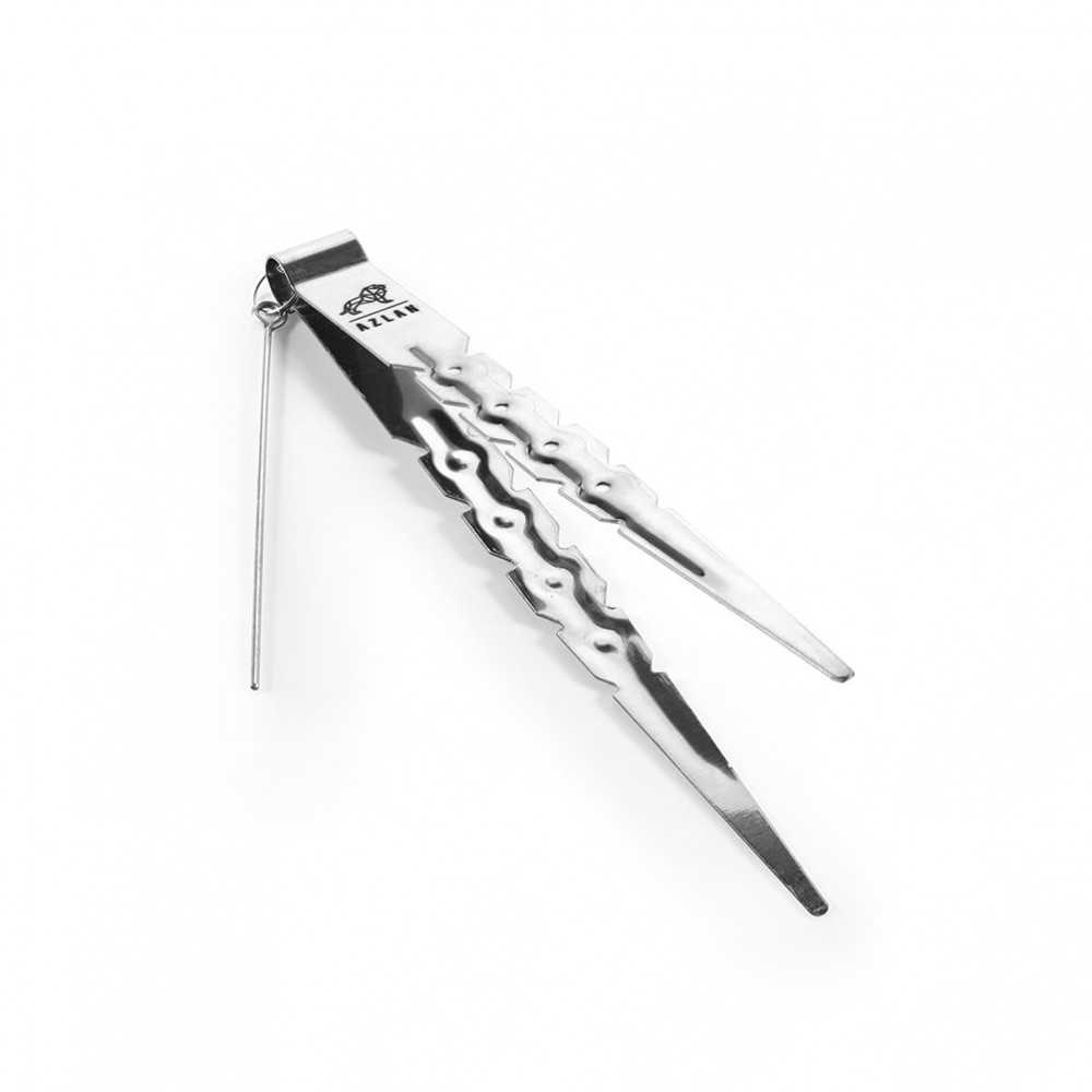 Azlan Silver Charcoal Tongs Azlan Dluxe Products
