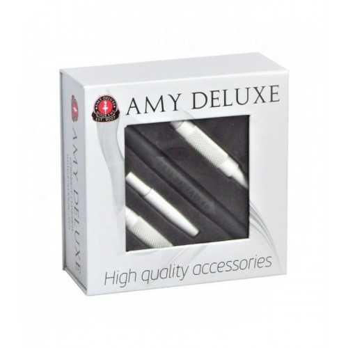 Silicone hose white mat Amy Deluxe with aluminum tip Amy Deluxe Products