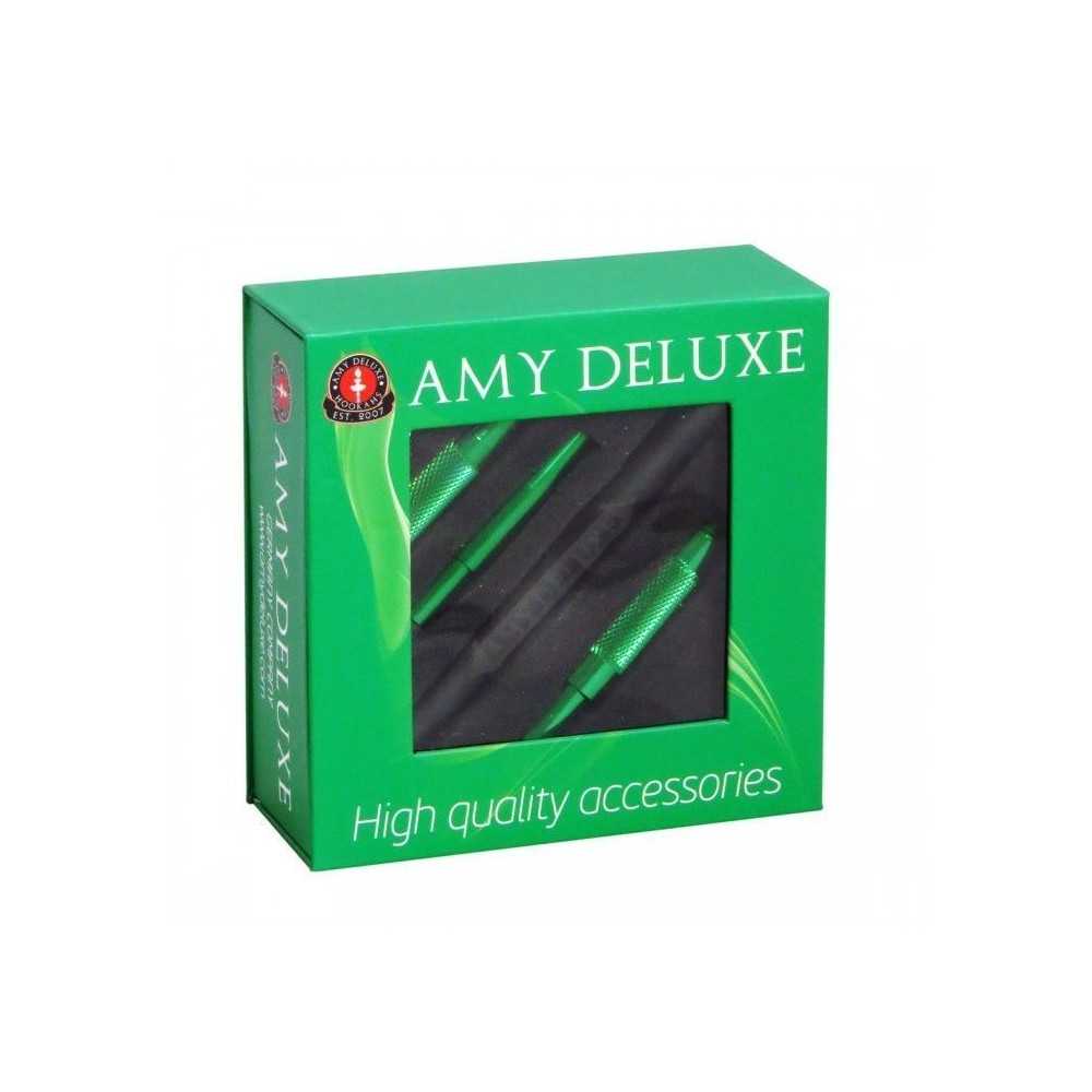 Tuyau en Silicone vert mat Amy Deluxe avec embout en Aluminium Amy Deluxe Produits