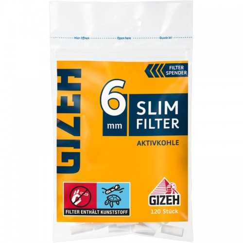 Filtre à cigarette avec charbon actif Gizeh Slim 6mm Gizeh Tabacs & Substituts