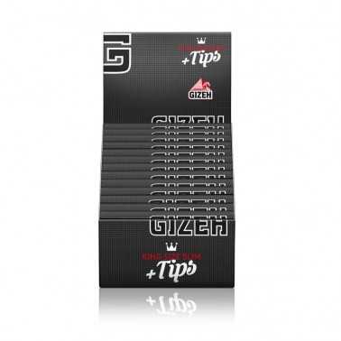 Karton GIZEH King Size Slim Rolling Paper + Tips Gizeh Blatt zum Rollen