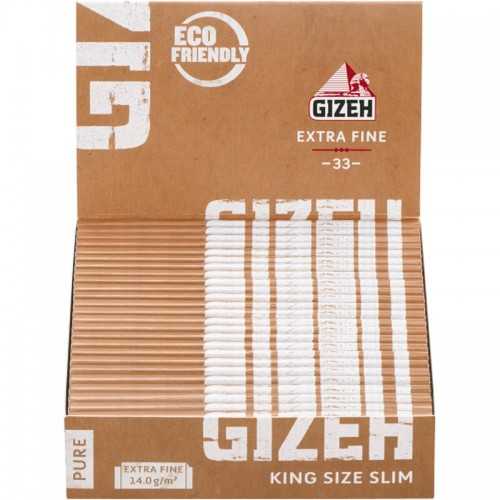 Karton mit Rolling Paper GIZEH Pure Extra Fine King Size Slim Gizeh Rolling Paper