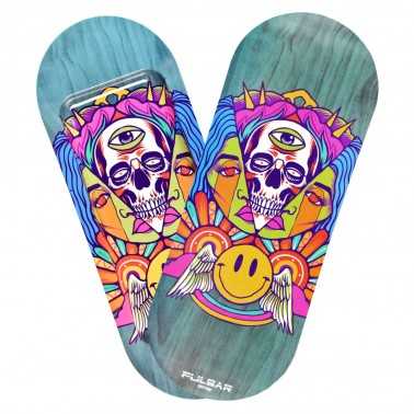SK8Tray "Trippin" rolling tray + lid Pulsar Rolling tray
