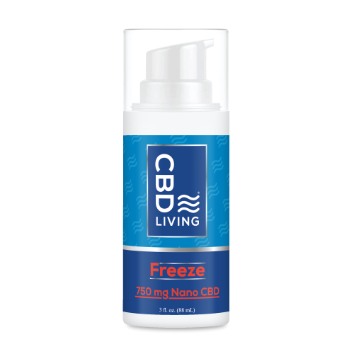 Cold pain relief gel with CBD Living FREEZE 750mg CBD Living Wellness
