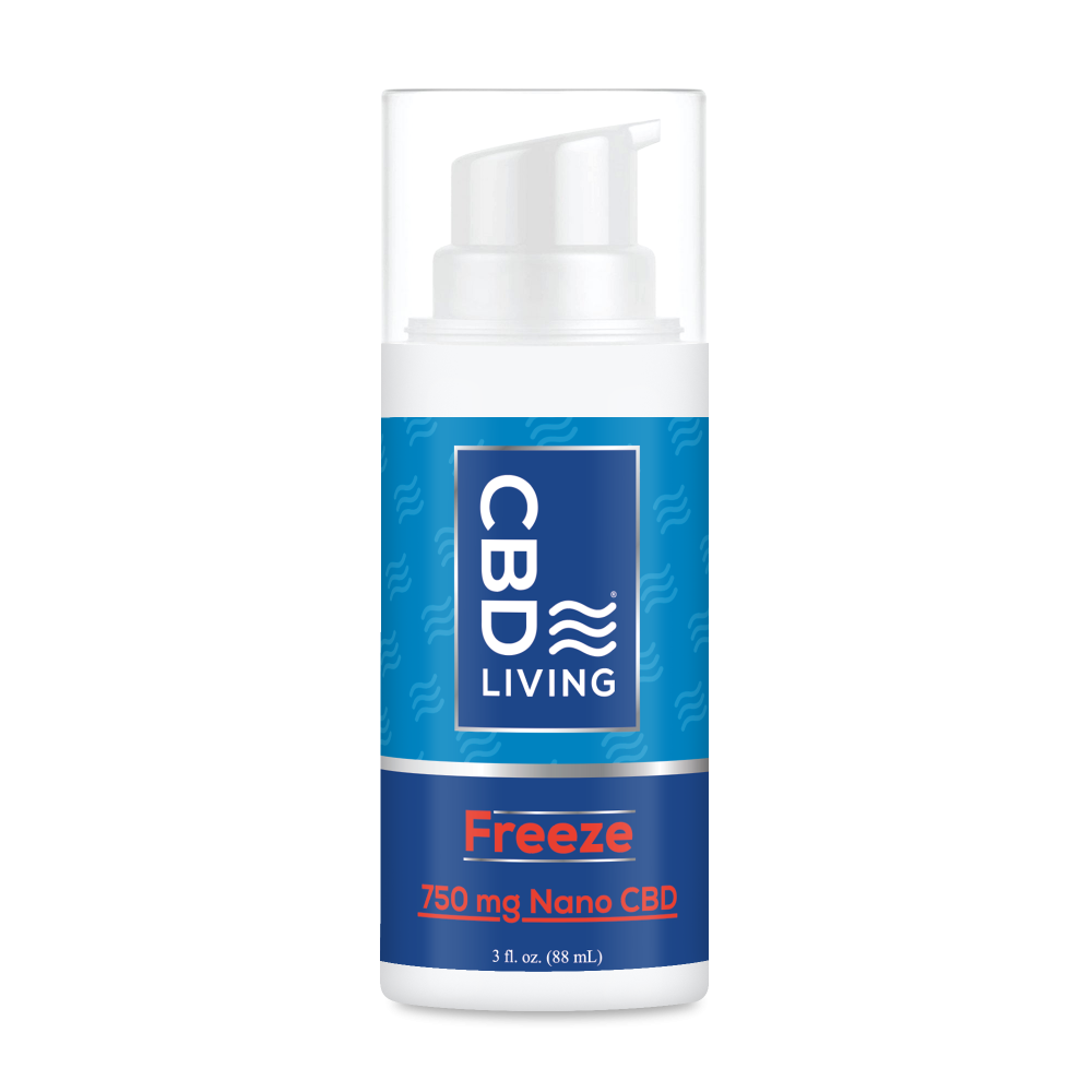 Cold pain relief gel with CBD Living FREEZE 750mg CBD Living Wellness