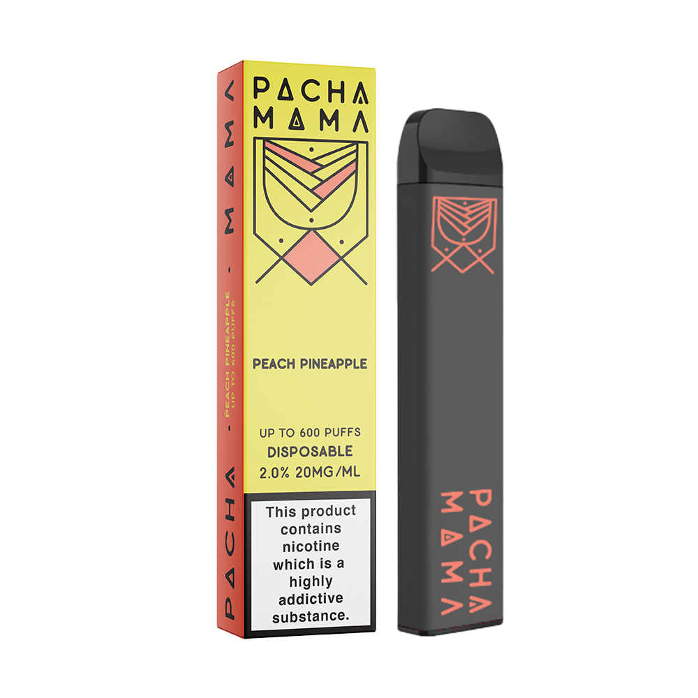 Peach Pineapple Pod usa e getta Pacha Mama 600 puff 20mg Charlie's Chalk Dust Prodotti
