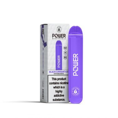 Disposable Pod "Blackcurrant Ice" Power Bar 600 puffs 20mg Power Bar Products