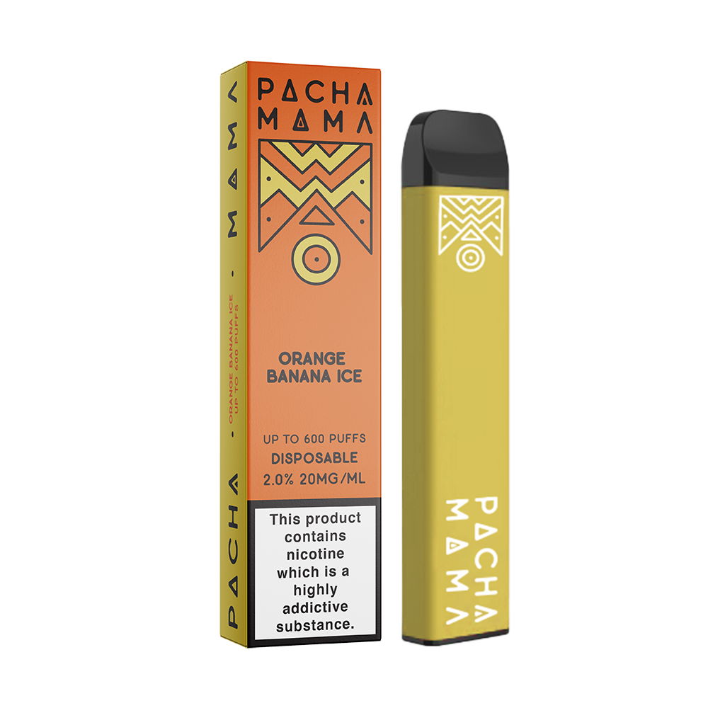 Pod Jetable "Orange Banana Ice" Pacha Mama 600 puffs 20mg Charlie's Chalk Dust Produits