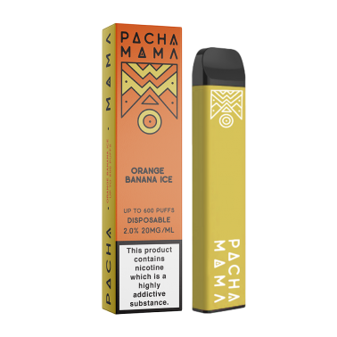 Einweg-Pod "Orange Banana Ice" Pacha Mama 600 puffs 20mg Charlie's Chalk Dust Produkte
