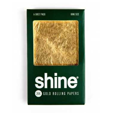 Shine Paper 24K 6 sheets gold rolling King Size Shine SMOKE SHOP