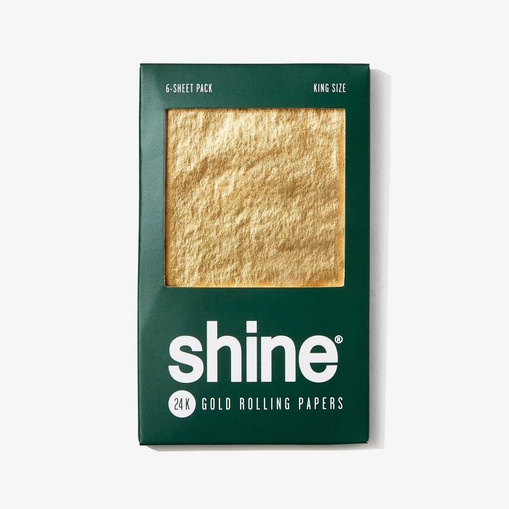 Shine Carta 24K 6 fogli oro rolling papers King Size Shine NEGOZIO DI FUMO