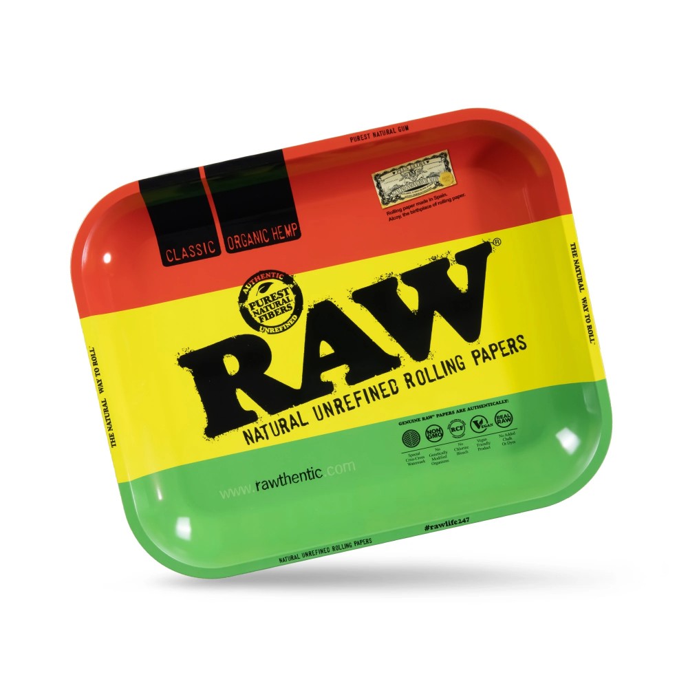 Raw Rasta L Rolling Tray RAW Rolling Tray