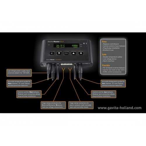 Controller Gavita EL2 (2 entrées) Gavita Lampe complète HP Sodium