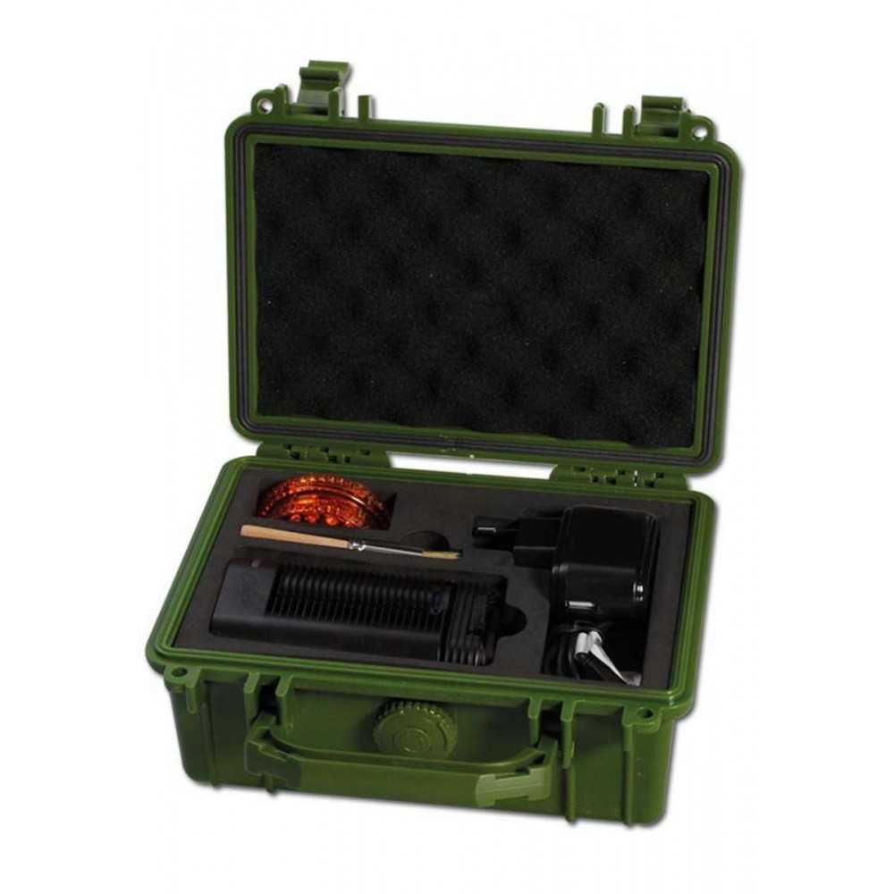 Grüner Transportkoffer für den Crafty Vapesuite Verdampfen