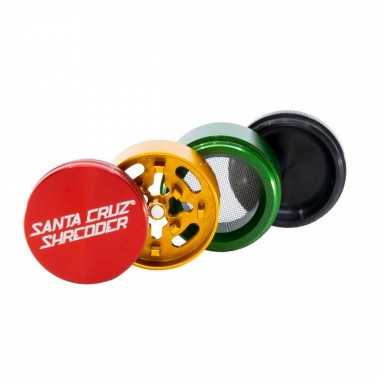 Grinder Santa Cruz Shredder 4 part alu small glossy rasta Santa Cruz Shredder Grinders