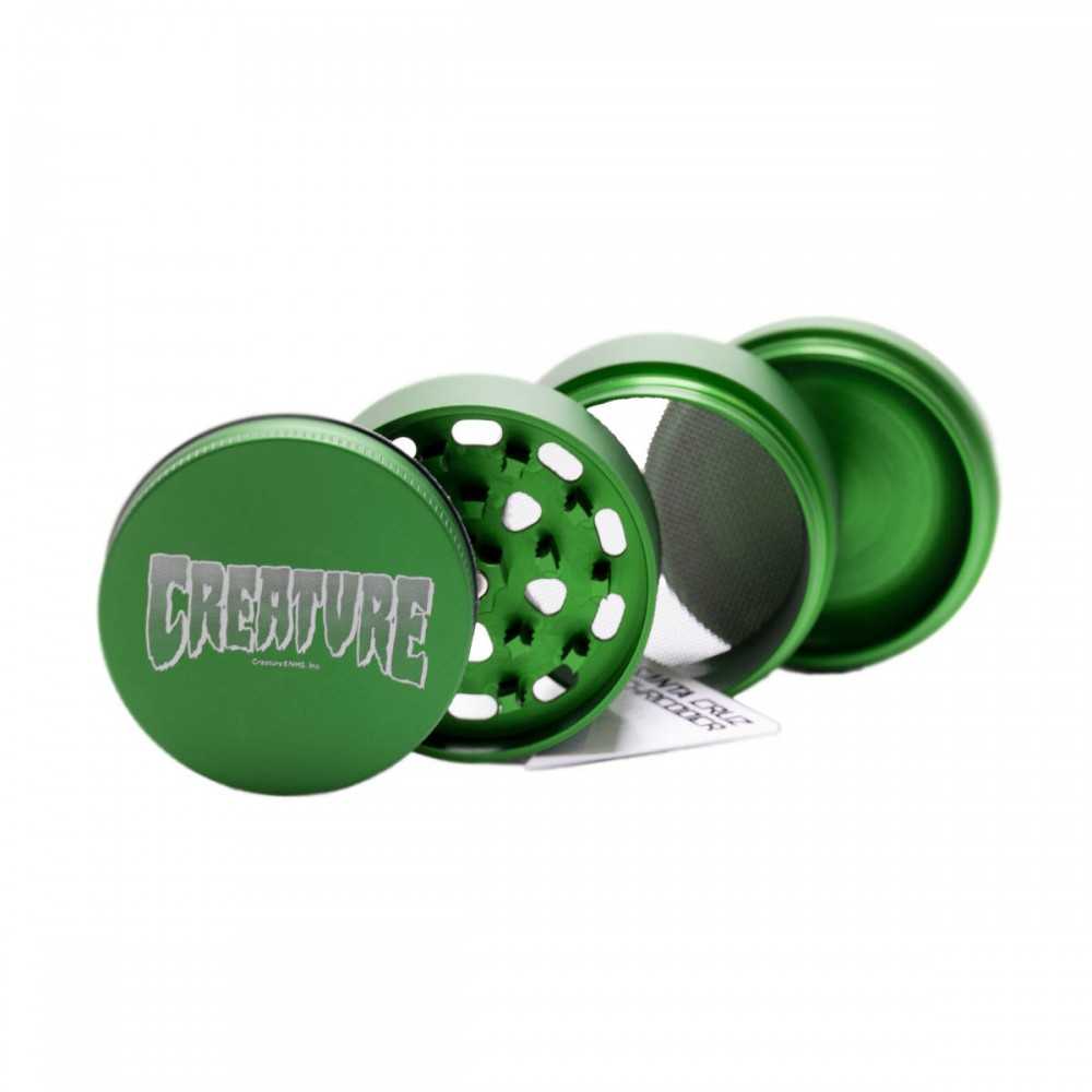 Macinino Santa Cruz Shredder X Creature 4 parti in alluminio medio Verde Tritatutto Santa Cruz Shredder Smerigliatrici