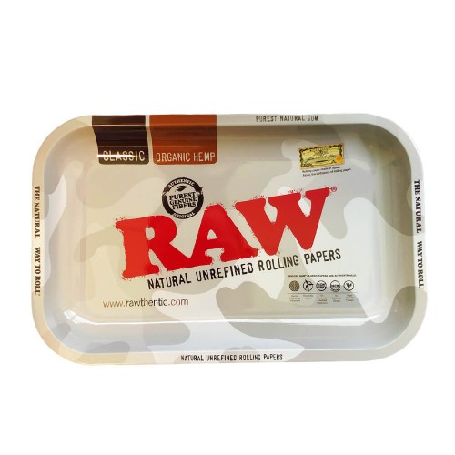 Raw "Grey Camo" Rolling Tray Small RAW Rolling Tray