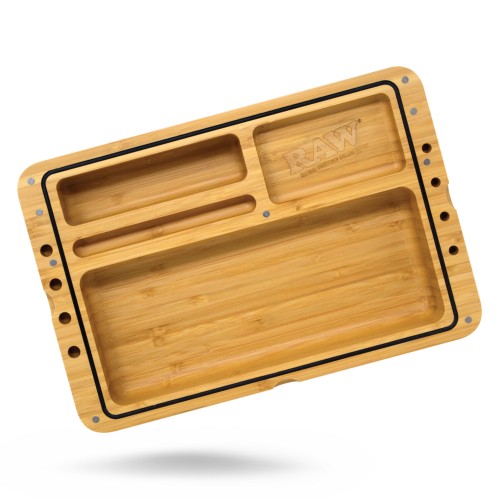 Spirit Box Raw aus Holz + Tablett zum Rollen RAW Tablett zum Rollen