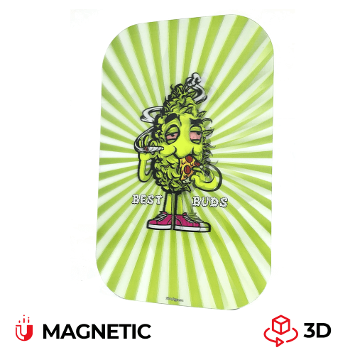 Coperchio magnetico 3D Best Buds per vassoio da rotolamento Piccolo vassoio da rotolamento Best Buds