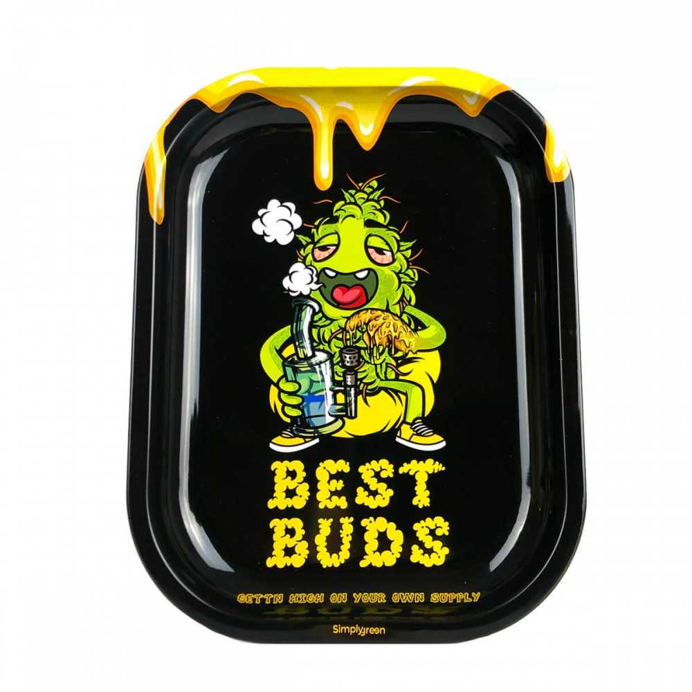 Best Buds Mini "Dab All Day" Drehscheibe Best Buds Tablett zum Rollen