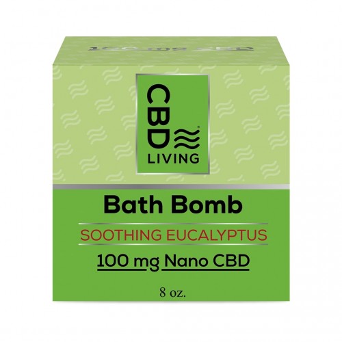 CBD bath bomb Eucalyptus CBD Living Produits