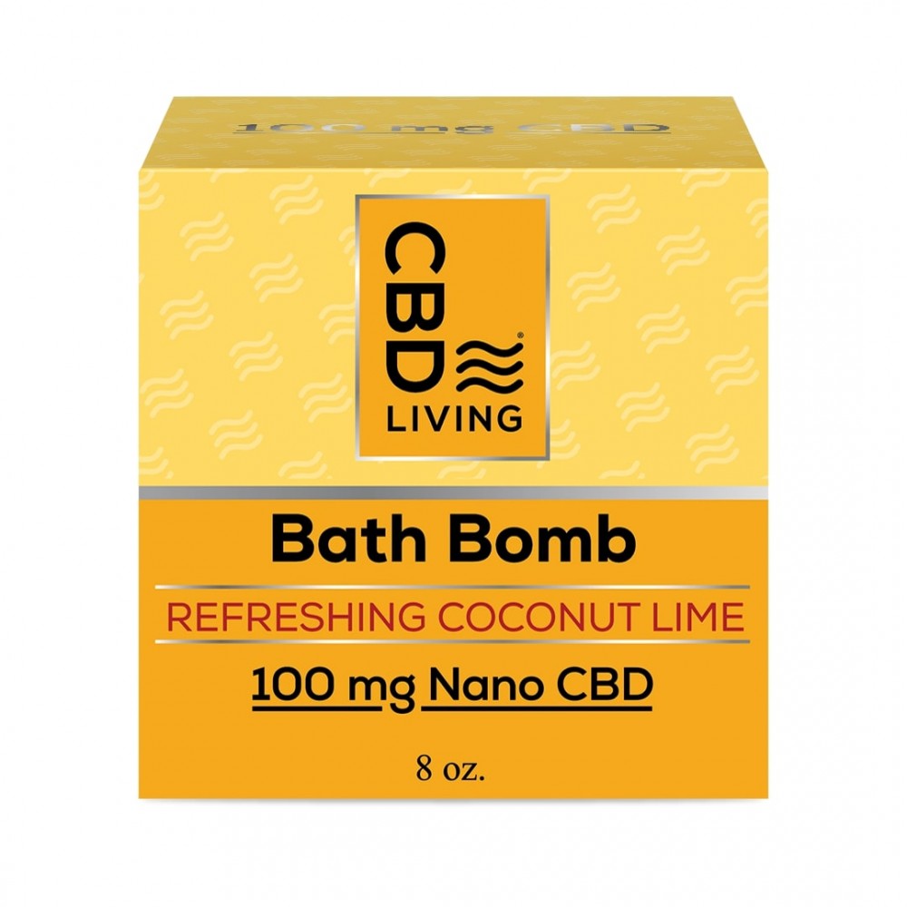 CBD Bath Bomb coconut blade CBD Living Products