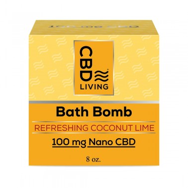CBD Bath Bomb coconut lame CBD Living Produits