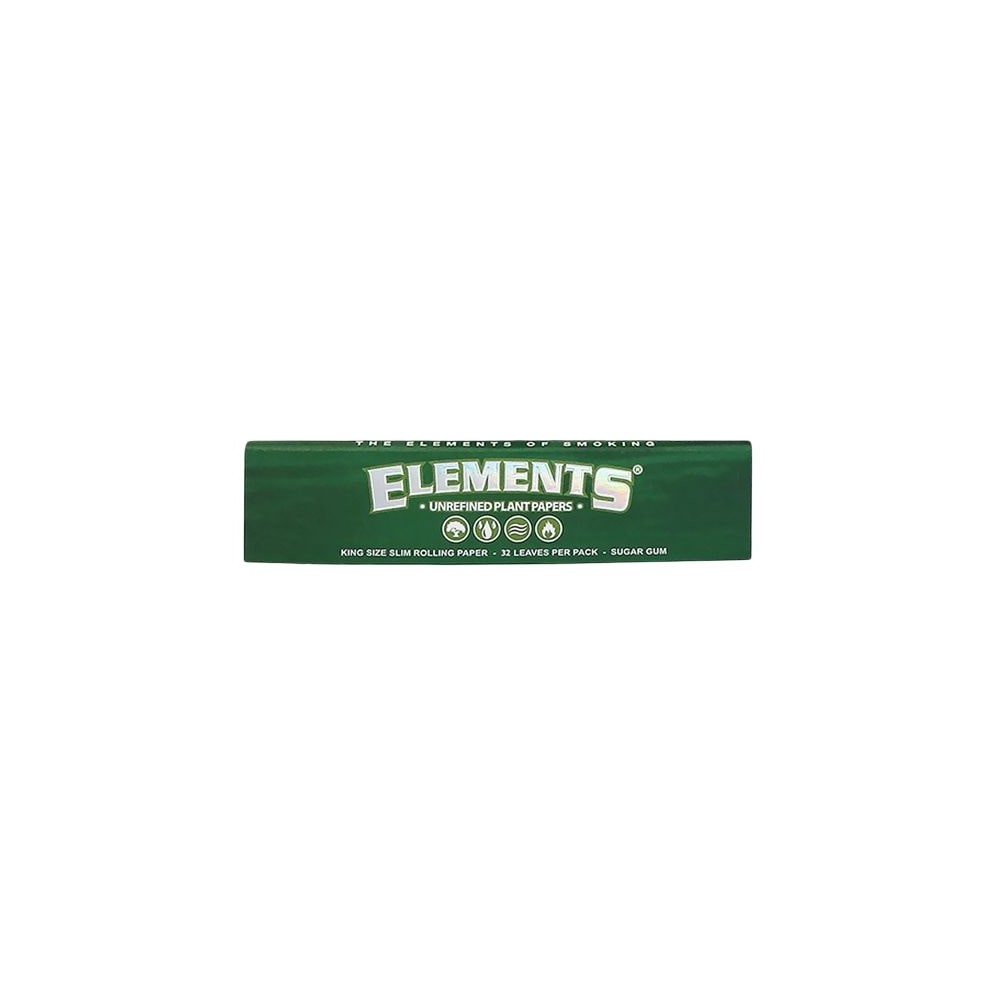 Elements King Size Slim Unrefined Plant Papers Elements Papers Produits