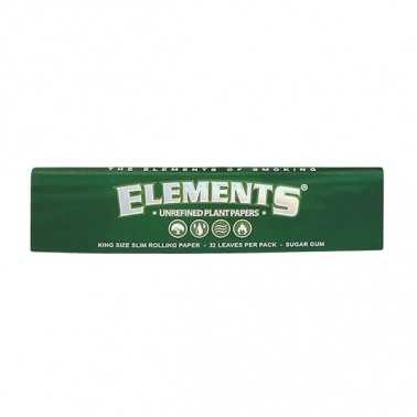 Elements King Size Slim Unrefined Plant Papers Elements Papers Produits