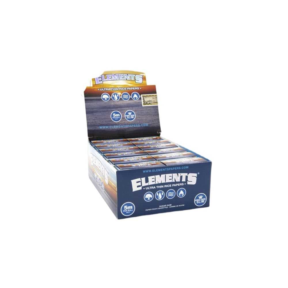 Elements Blue Rolls King Size Slim Box Elements Papers Produits