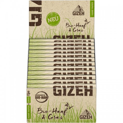GIZEH Canapa organica King Size Slim Rolling Sheet Cartone + Suggerimenti Gizeh Rolling Sheet
