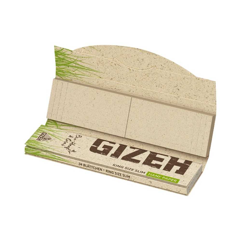 Carton de feuille à rouler GIZEH Chanvre Bio King Size Slim + Tips Gizeh Feuille à rouler