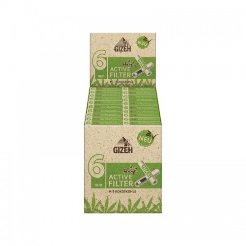 Aktivkohlefilter Gizeh Bio-Hanf 6 mm (Karton) Gizeh Filter