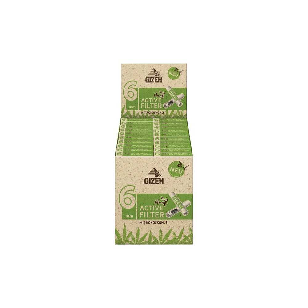 Filtre à charbon actif Gizeh Chanvre Bio 6 mm (Carton) Gizeh Filtres