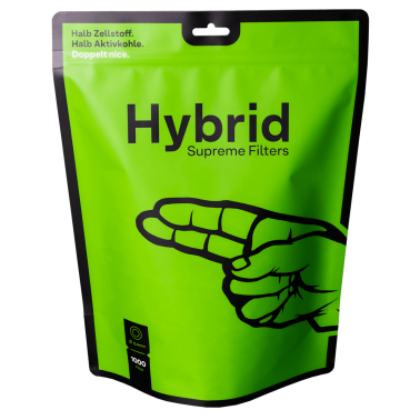 FILTER AKTIVKOHLE HYBRID SUPREME NACHFÜLLUNG (1000 Stück) Hybrid Filter Produkte
