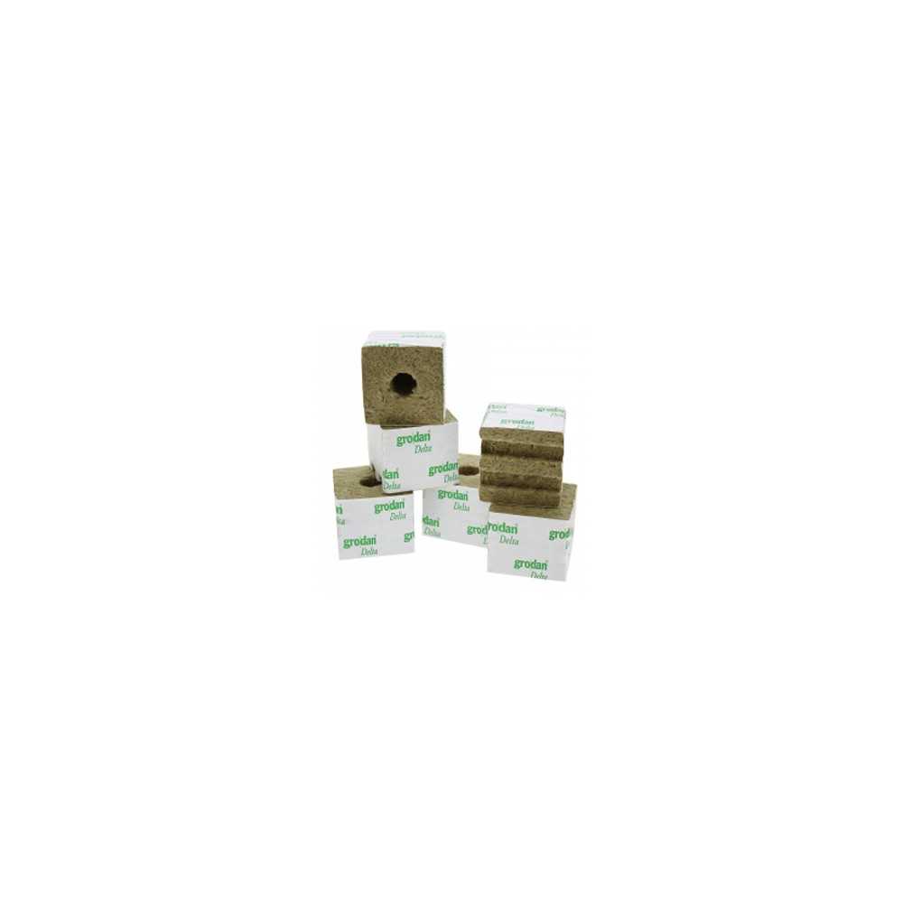 Cubo di lana di roccia Grodan 75 x 75 x 65 m, foro ø 38 mm Grodan Prodotti