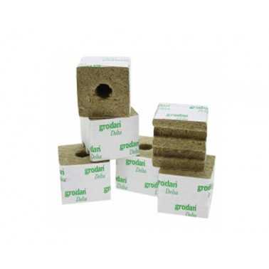 Cubo di lana di roccia Grodan 75 x 75 x 65 m, foro ø 38 mm Grodan Prodotti
