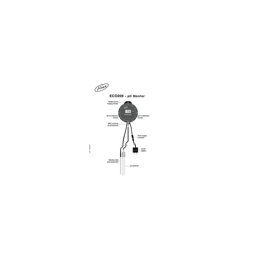 Adwa ECO209 pH/Temp-Monitor Adwa Produkte