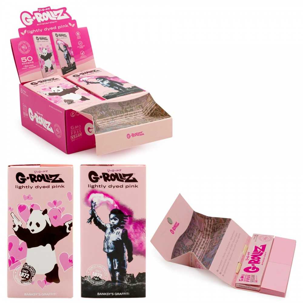 BOX G-Rollz Graffiti rosa + vassoio di Banksy G-Rollz Prodotti