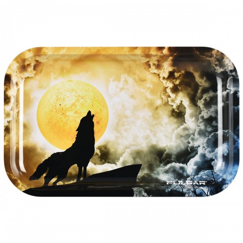 Rolling tray Pulsar "Howl at the Clouds" Glow in the dark Pulsar Rolling tray