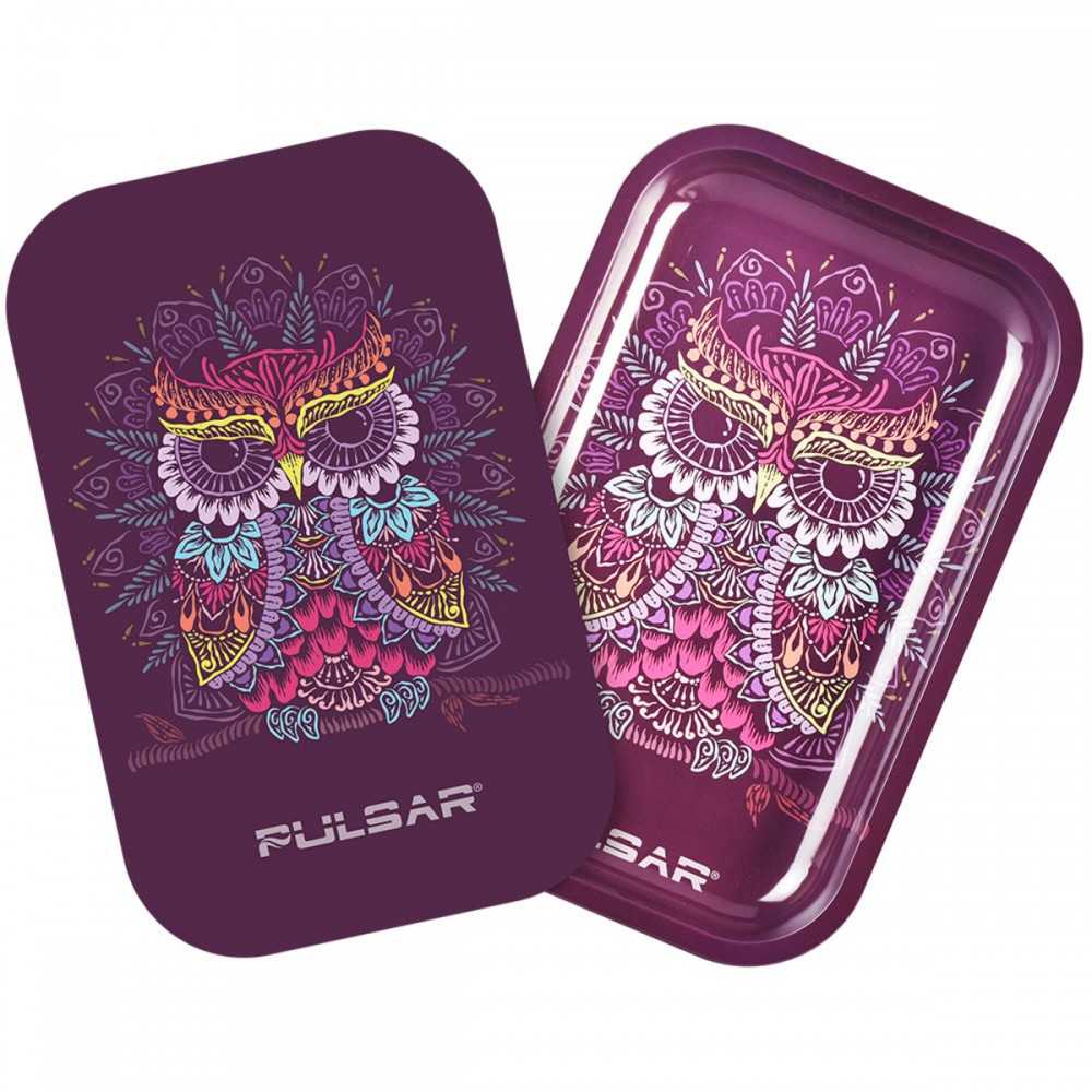 Rolltablett "Owl Mandala" (Eule Mandala) Pulsar Tablett zum Rollen