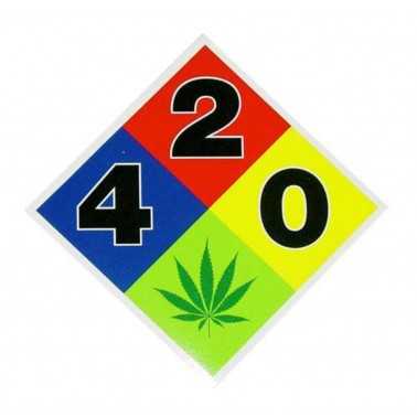 420 Hazard Sign" Sticker Pulsar Products