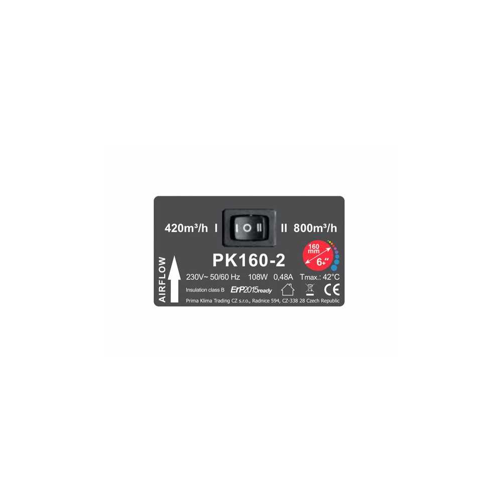 Série Extracteurs PK 160 prima Klima Prima Klima  Produits