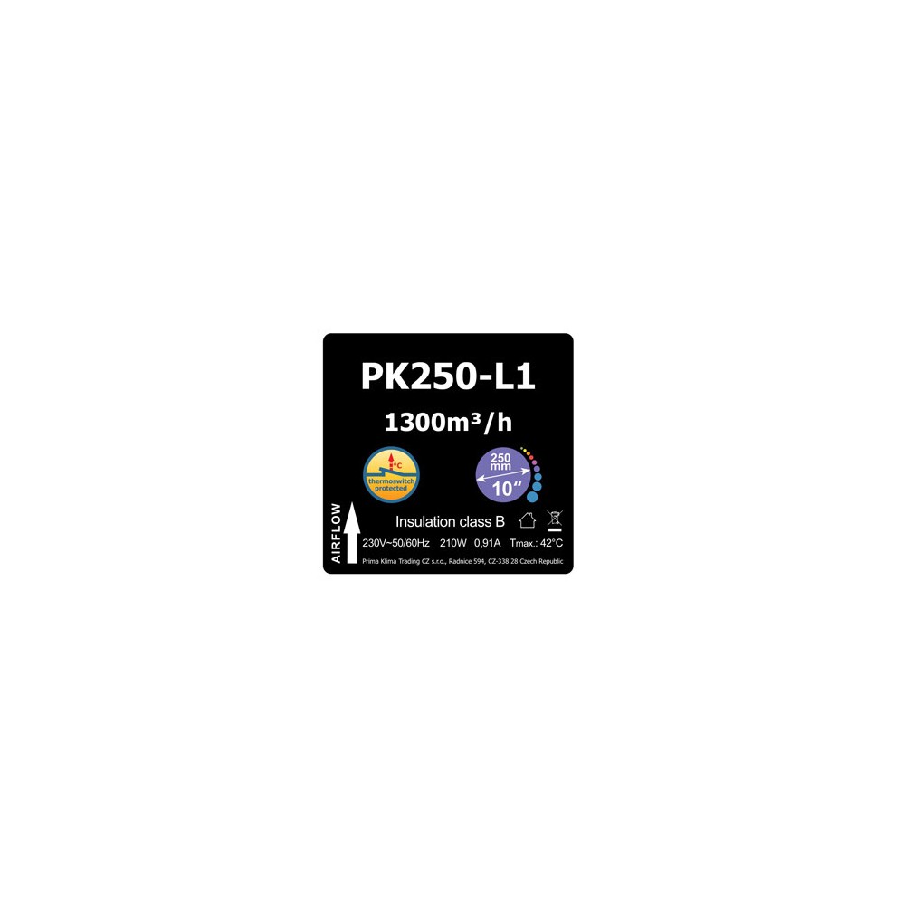 Série Extracteurs PK 250 prima Klima Prima Klima  Produits