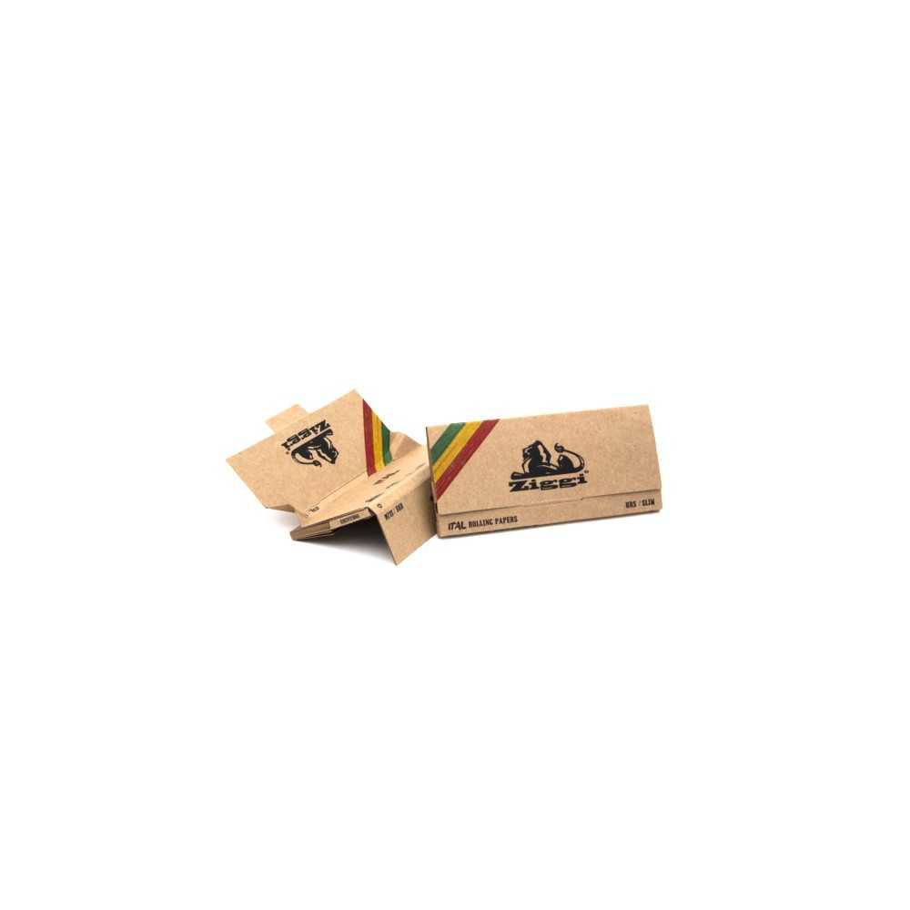 Ziggi Rotoli di carta ITAL Brown King Size Slim+ Suggerimenti Ziggi Foglio di laminazione