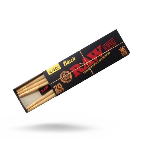 Raw Black 20 cones King Size pre-rolled
