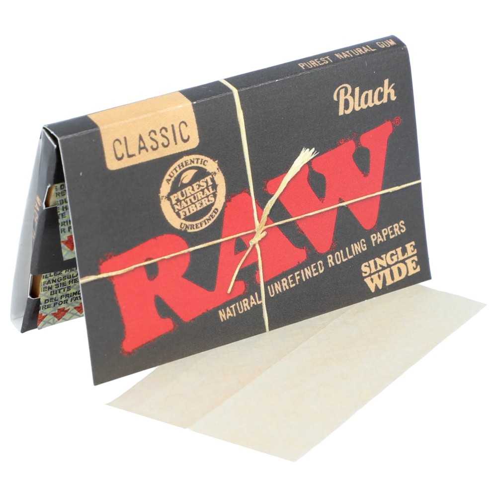 Raw Black Single Wide 1/2 RAW Blatt zum Rollen