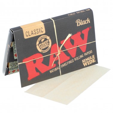 Carton Raw Black Single Wide 1/2 RAW Feuille à rouler