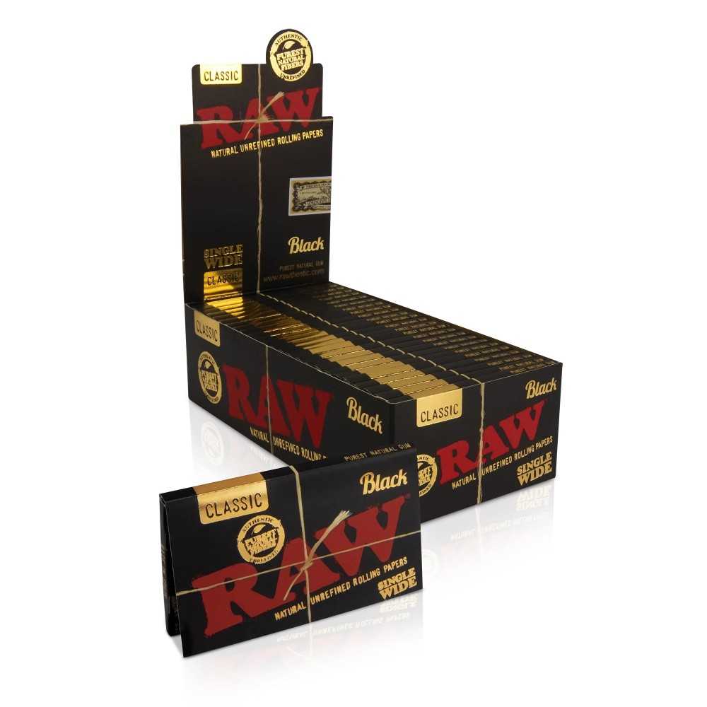 scatola Raw Black Single Wide 1/2 RAW Foglio di laminazione