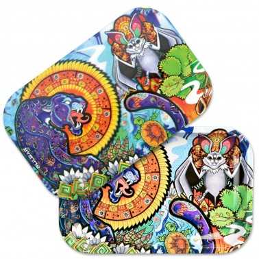 Psychedelic Jungle" 3D rolling tray Pulsar Rolling tray